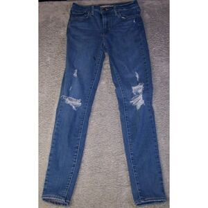 Levi's Jeans Women's 26X28 Blue 720‎ Super Skinny High Rise Distressed Denim